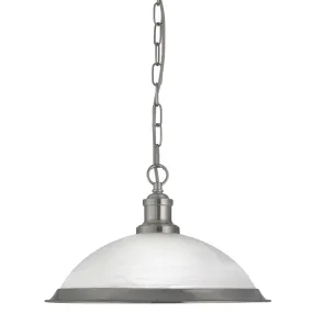 1591SS Bistro Satin Silver Single Pendant