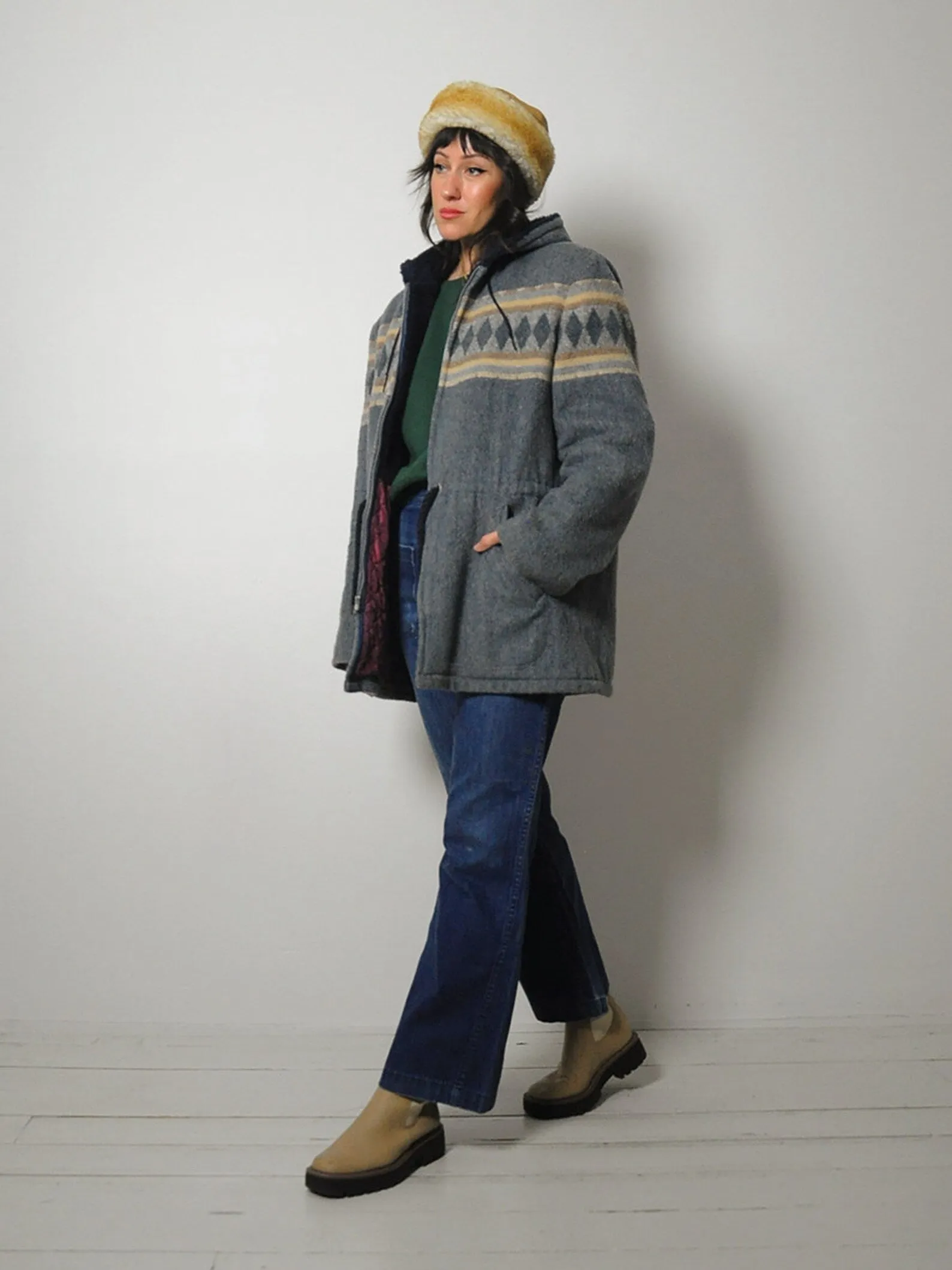 1970's Hooded Wool Silton Coat