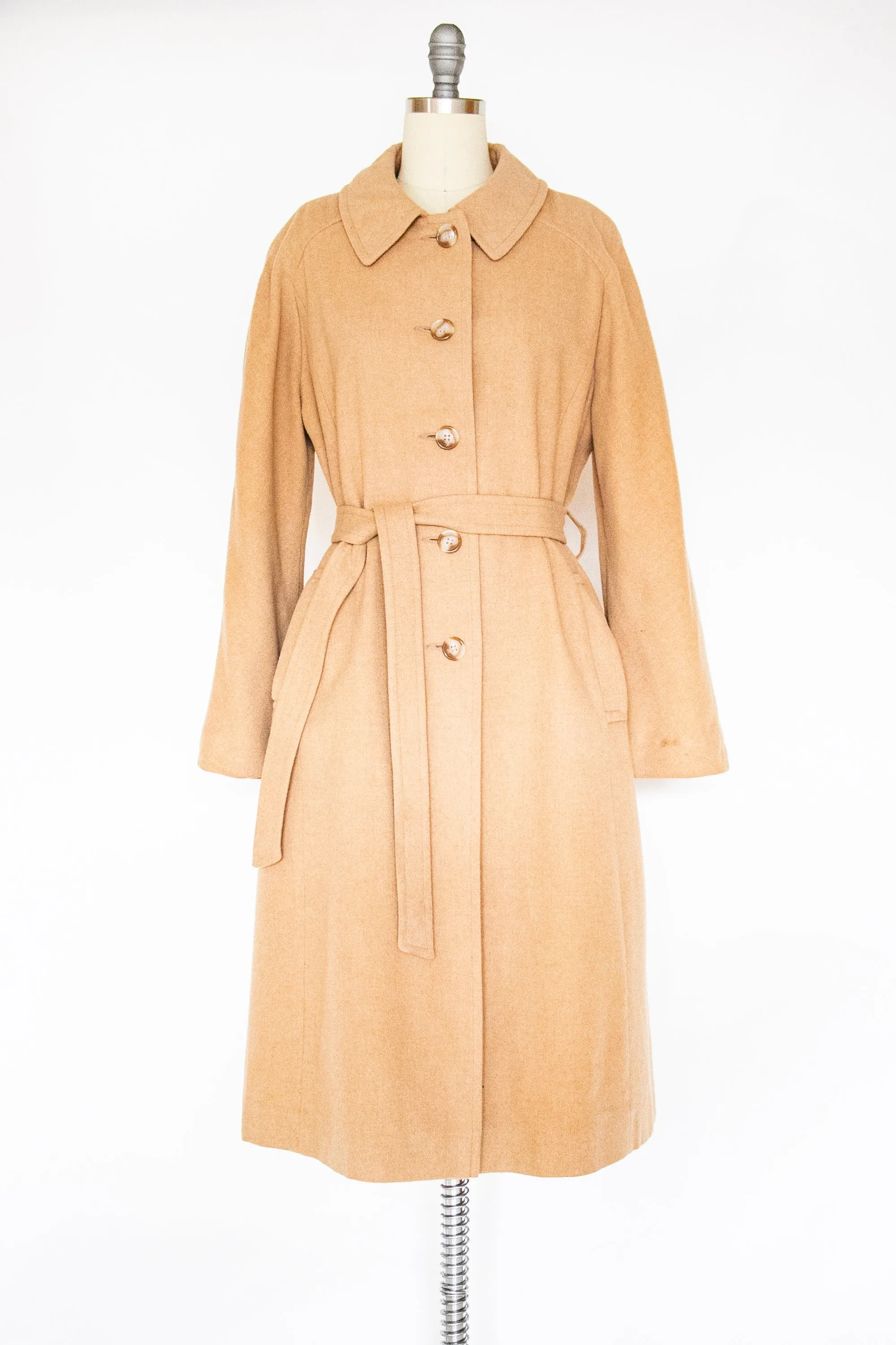 1970s Pea Coat Camel Hair Wool