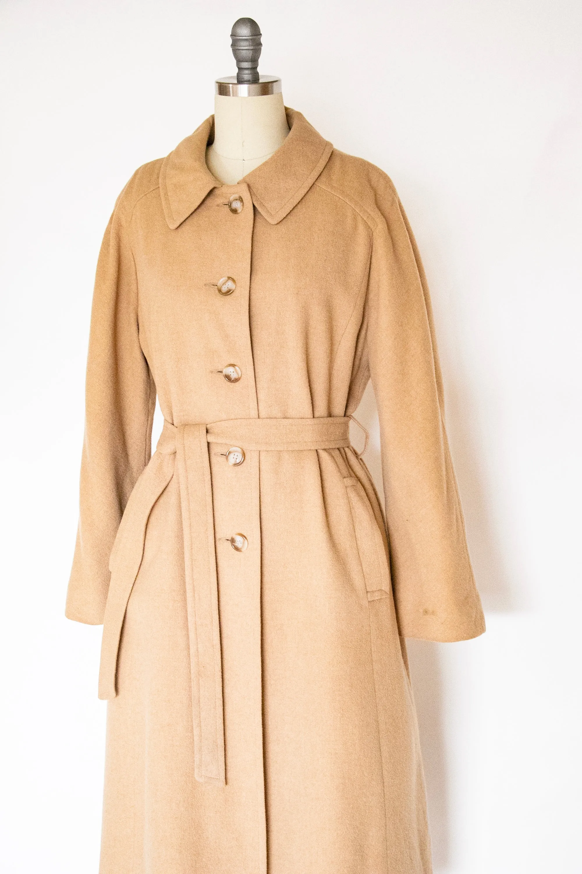 1970s Pea Coat Camel Hair Wool