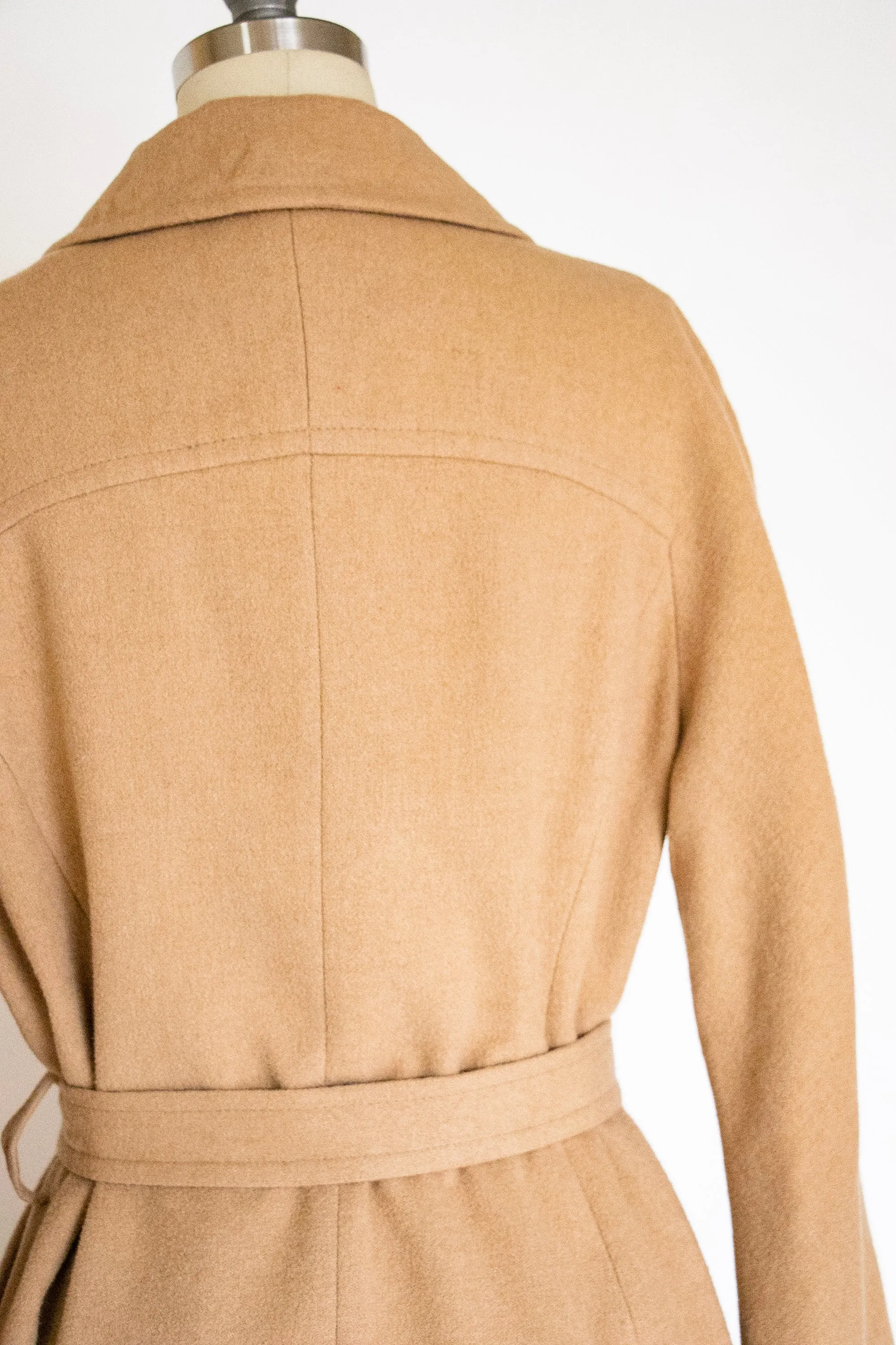 1970s Pea Coat Camel Hair Wool