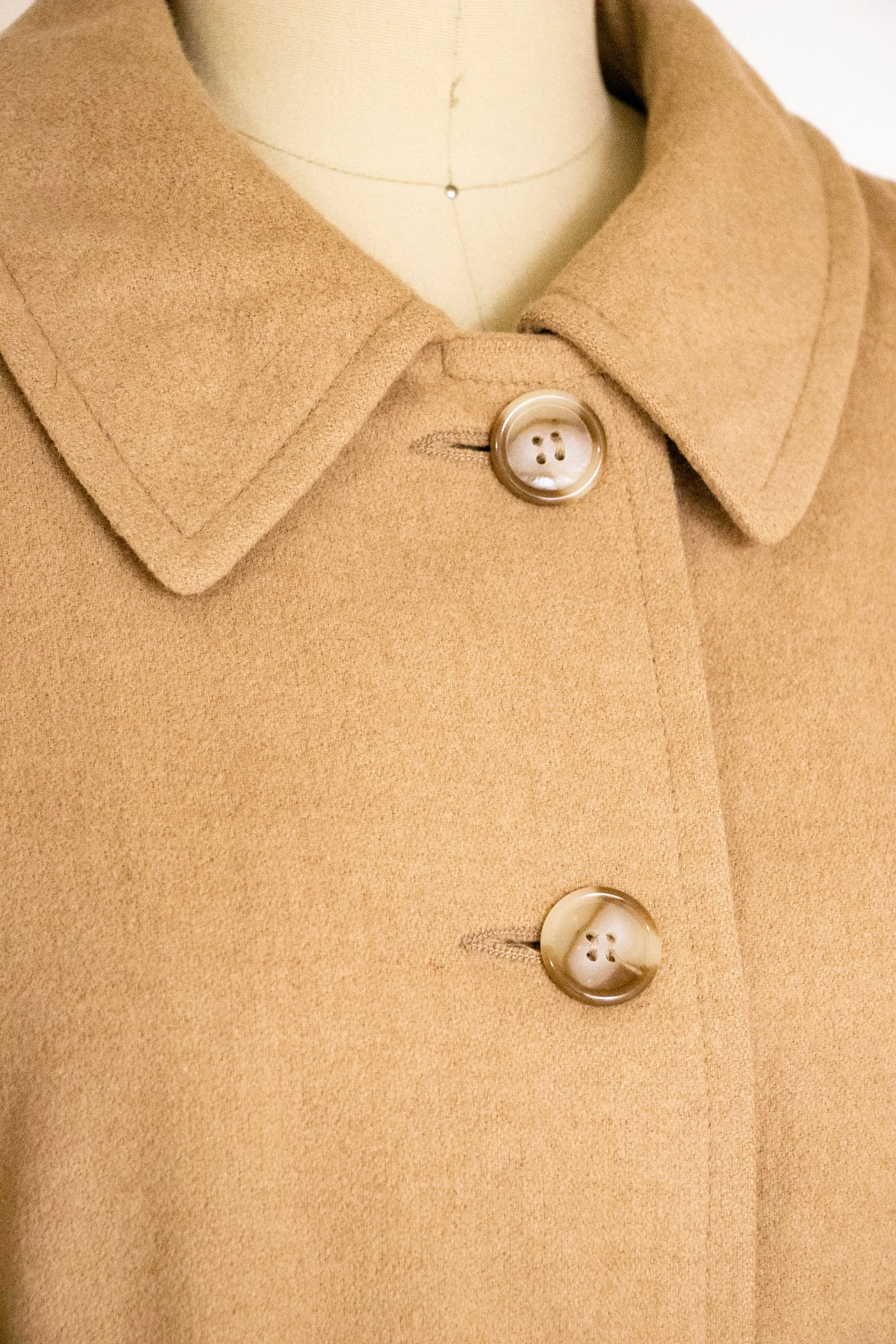 1970s Pea Coat Camel Hair Wool