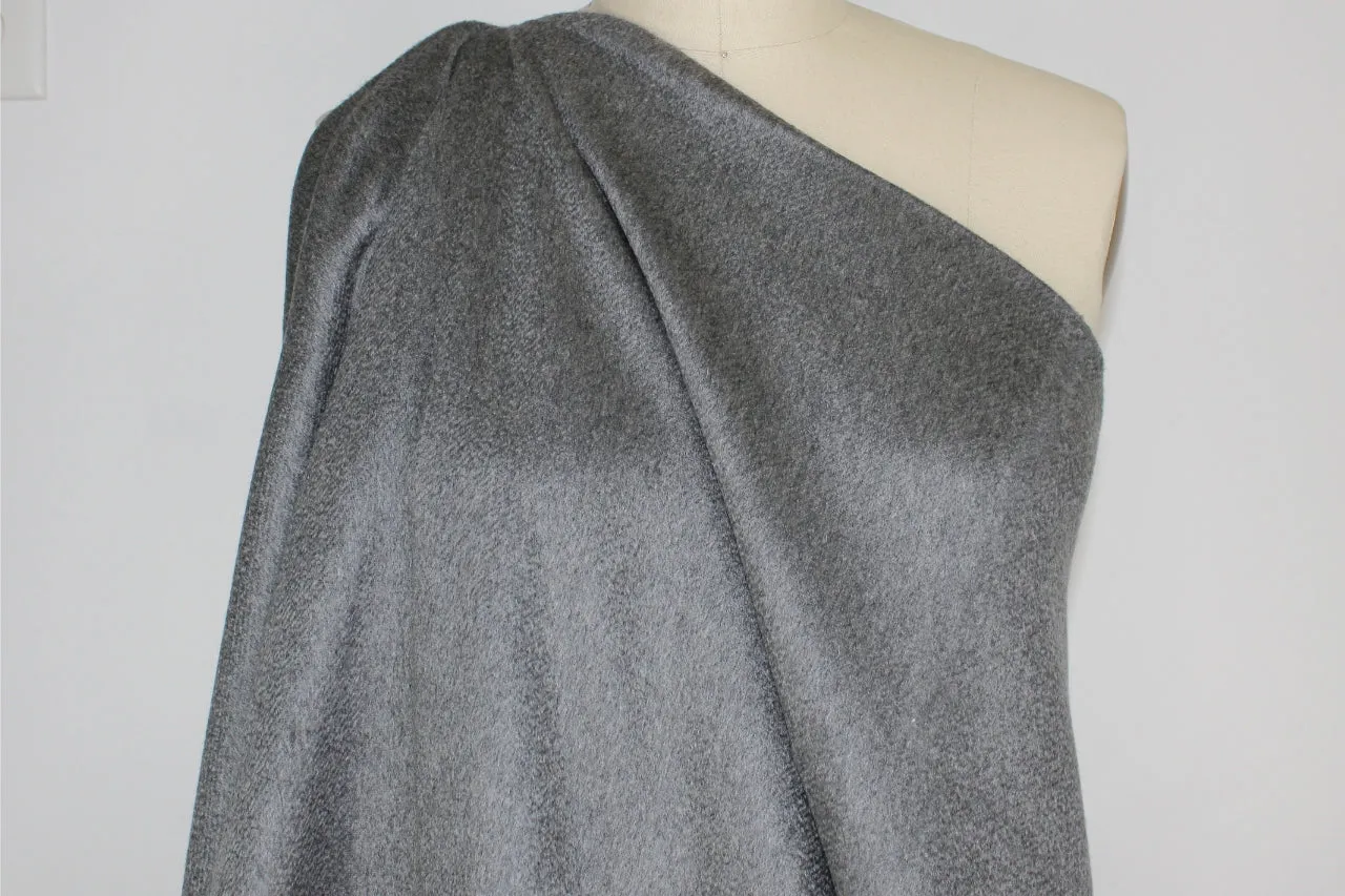 3 yards of Nappy Cashmere Double Cloth - Medium Gray