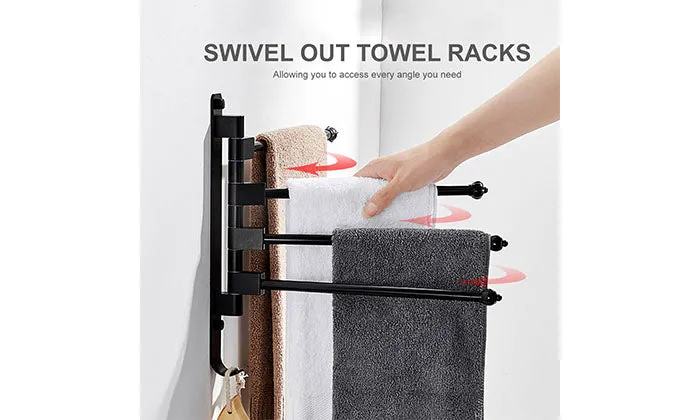 4-Bars Foldable Arms Bath Towel