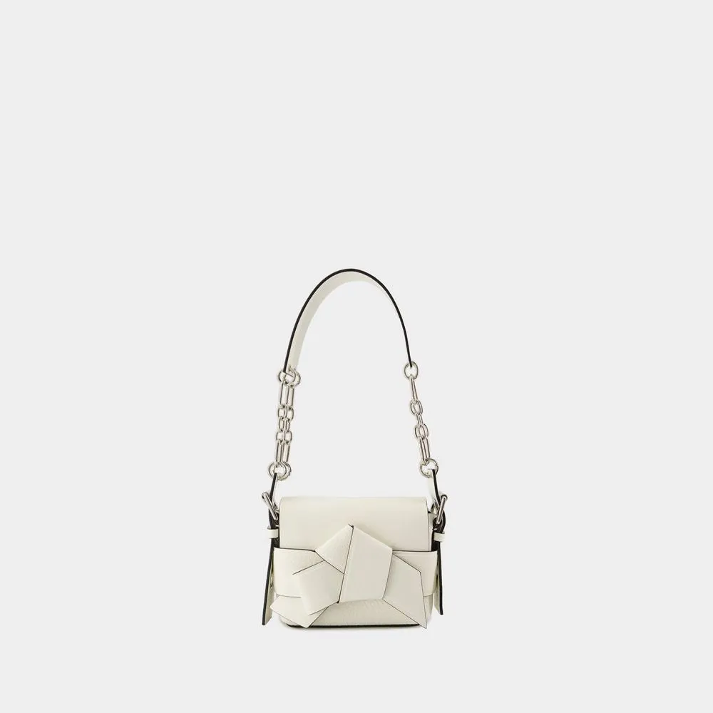 ACNE STUDIOS Elegant White Leather Shoulder Pouch