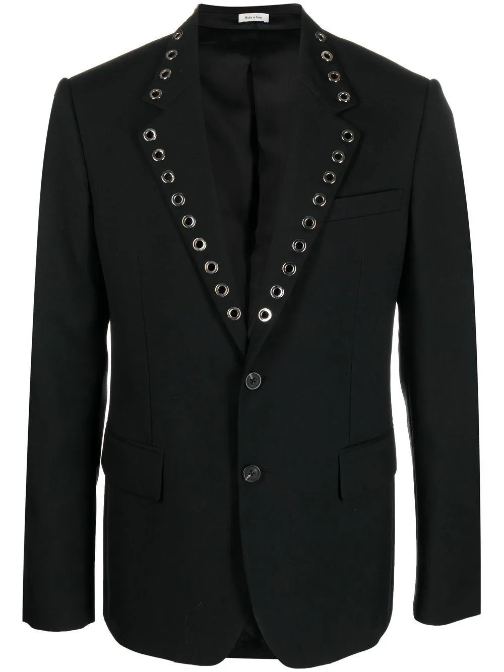 ALEXANDER MCQUEEN Men's Black Eyelet Reversible Jacket for SS23