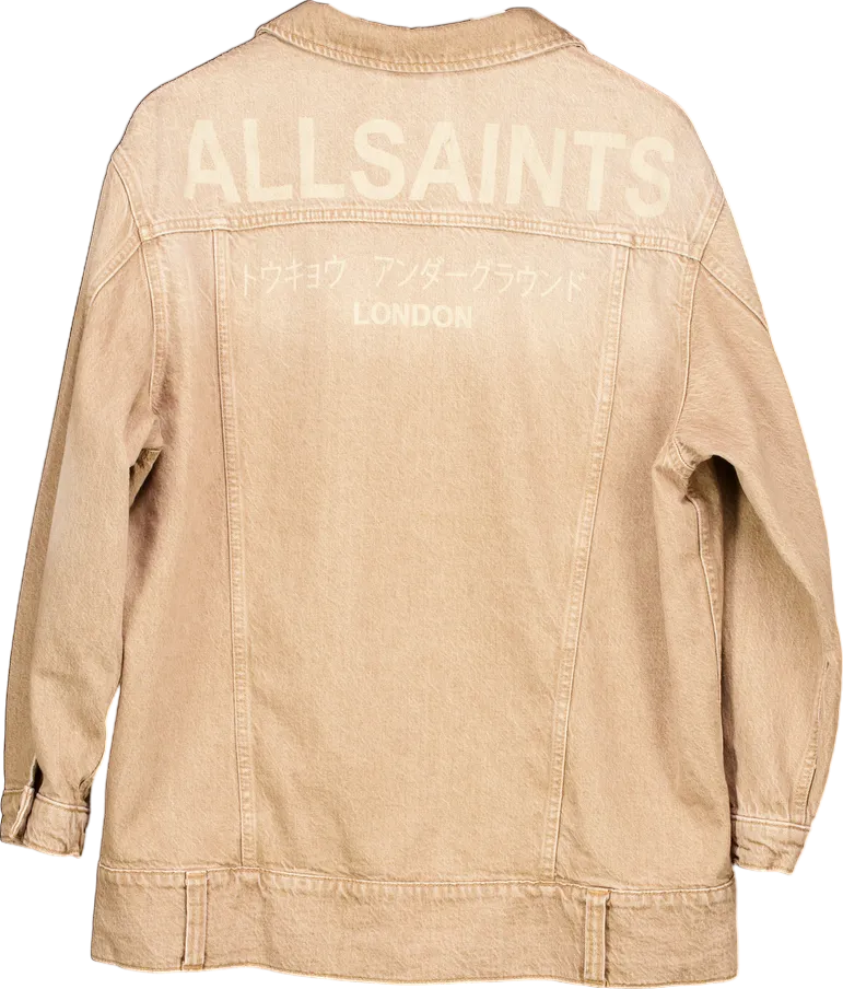 AllSaints Beige Willow Denim Jacket UK XS