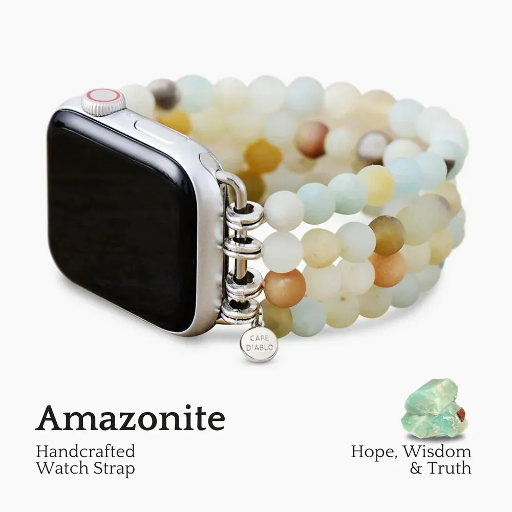 Amazonite Jasper Stretchy Apple Watch Band