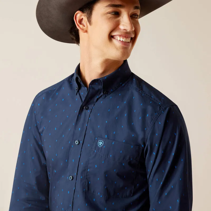 Ariat Men's Pollerd Fitted Long Sleeve Western Button Down Shirt