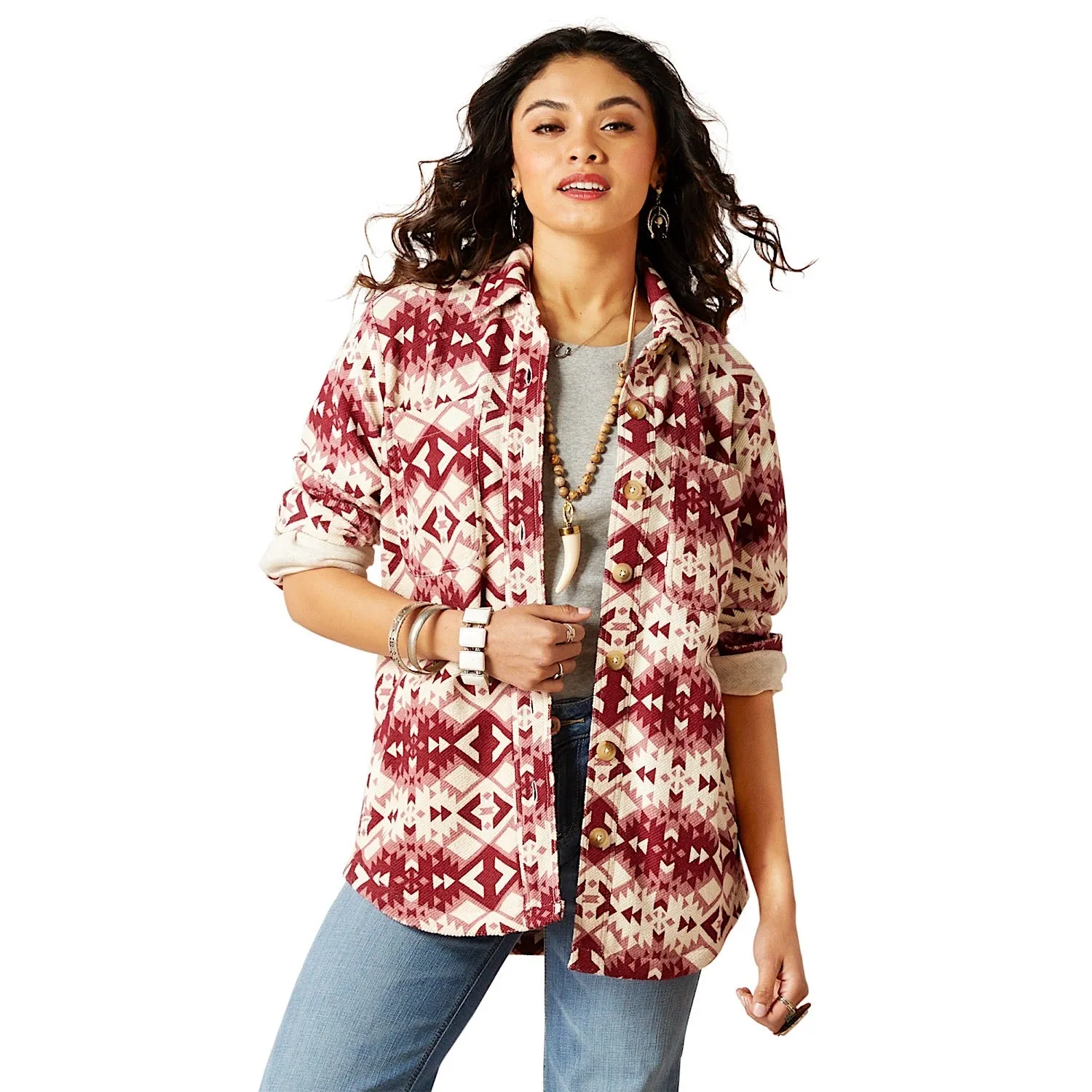 Ariat Womens Fillmore Shirt Jacket Fillmore Southwest Print