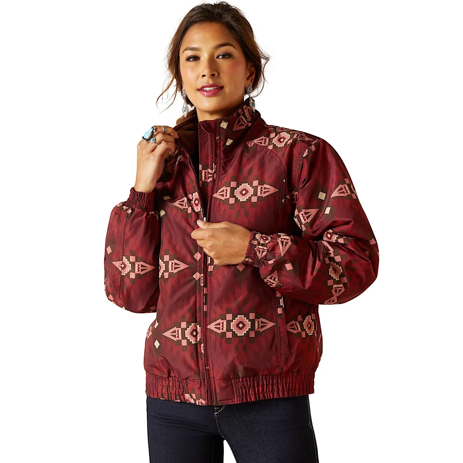 Ariat Womens Western Stable Jacket Alamo Print