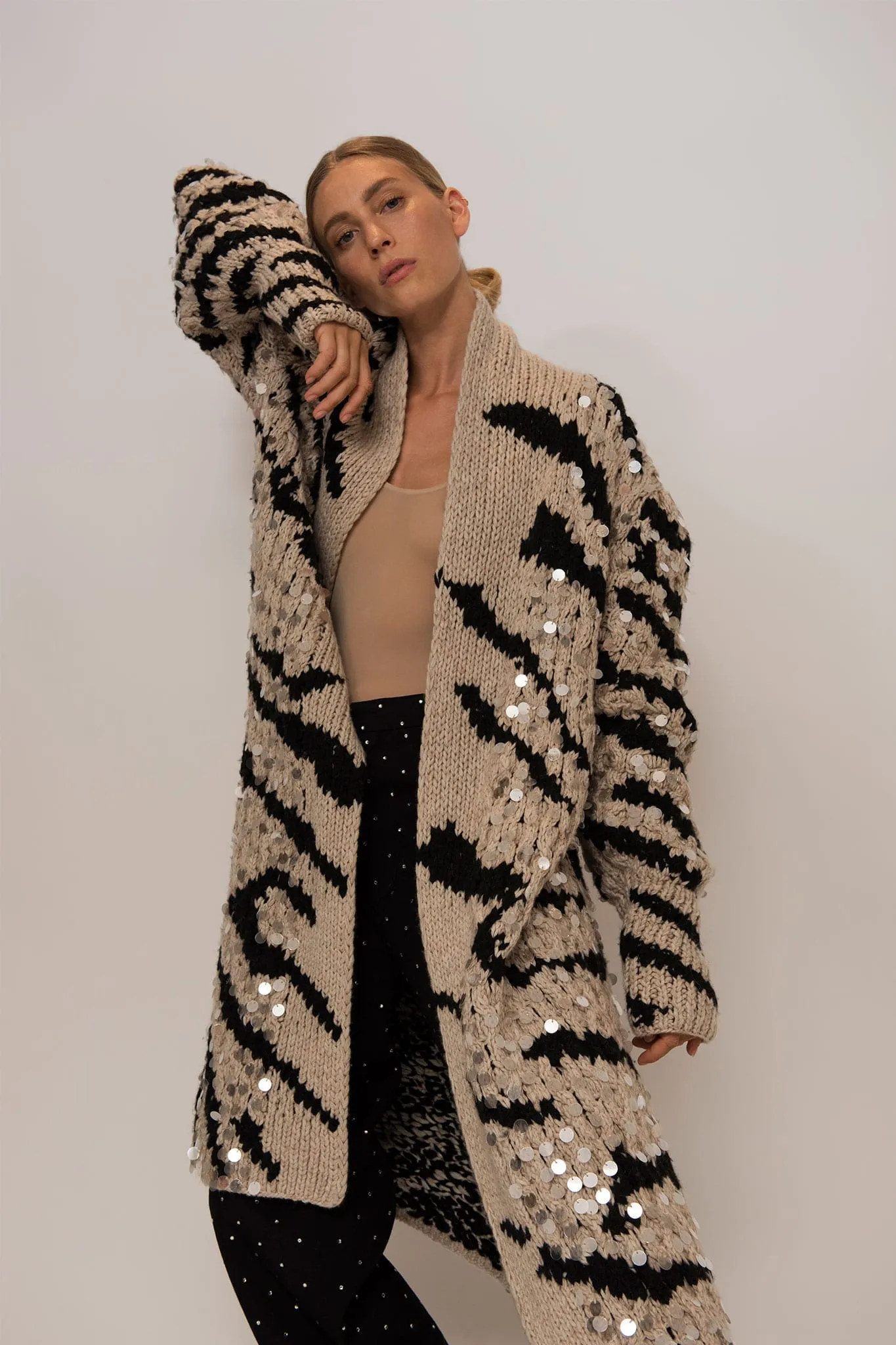 Aurora Zebra Cashmere Coat