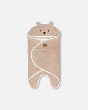 Baby Cocoon Blanket Brown Teddy Bear