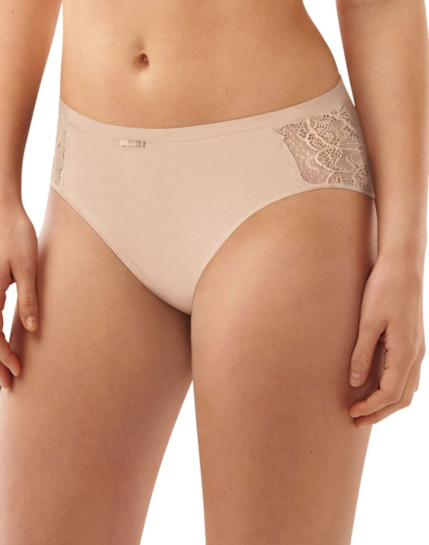 Bali Womens Lace Desire Cotton Hi-Cut Brief