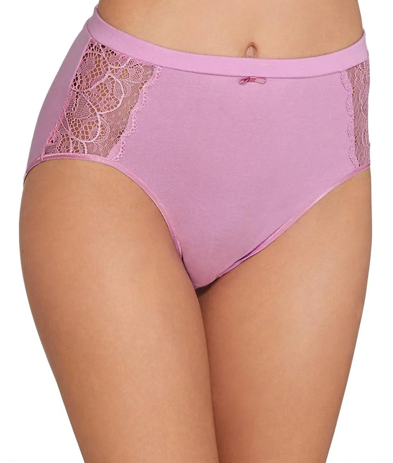 Bali Womens Lace Desire Cotton Hi-Cut Brief