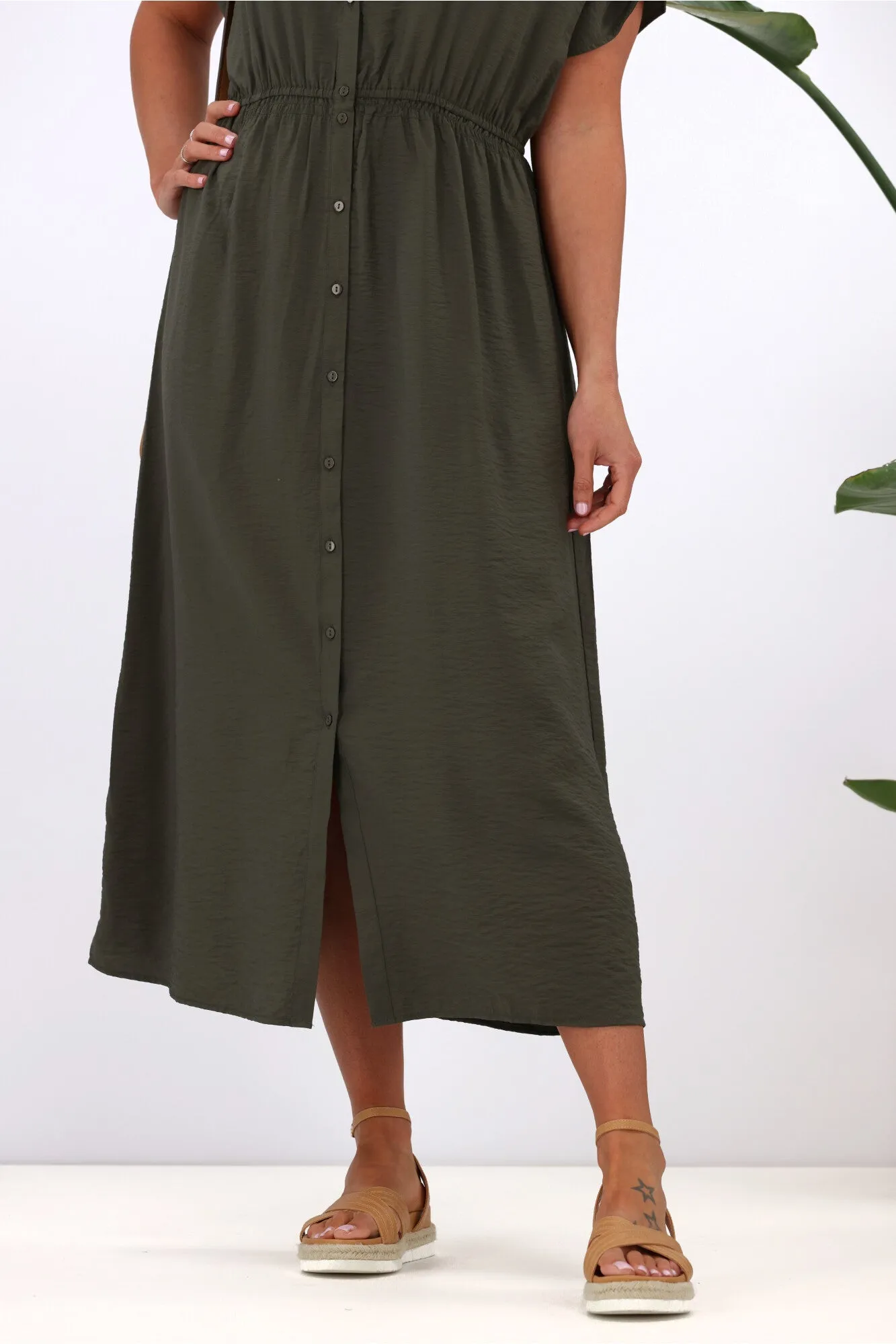 Betty Basics Simone Dress Olive