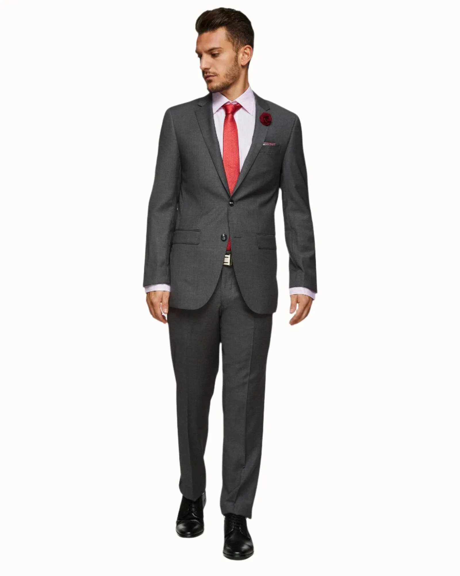 Big Mens Savile Row Abram Pure Wool Grey Suit Set