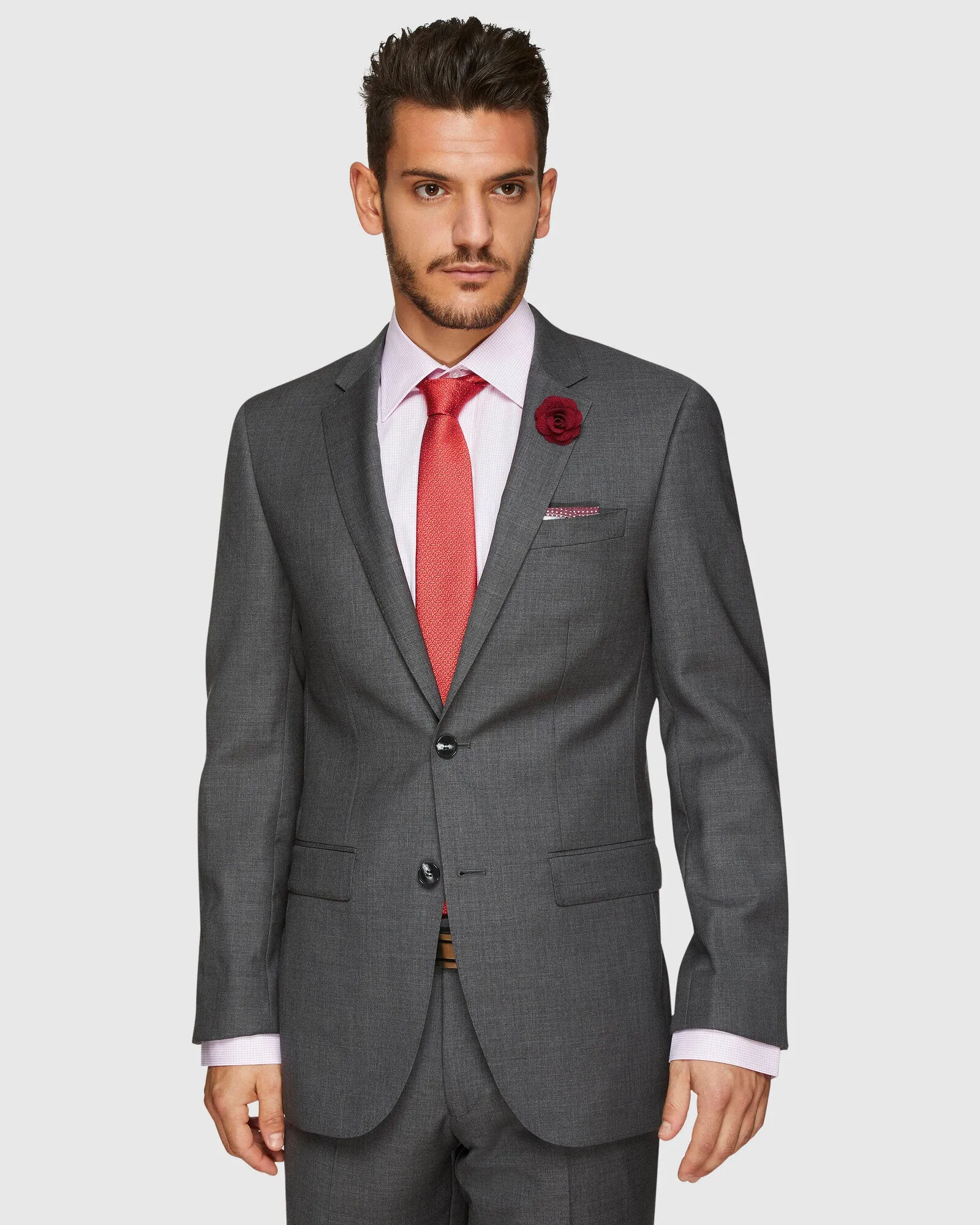 Big Mens Savile Row Abram Pure Wool Grey Suit Set