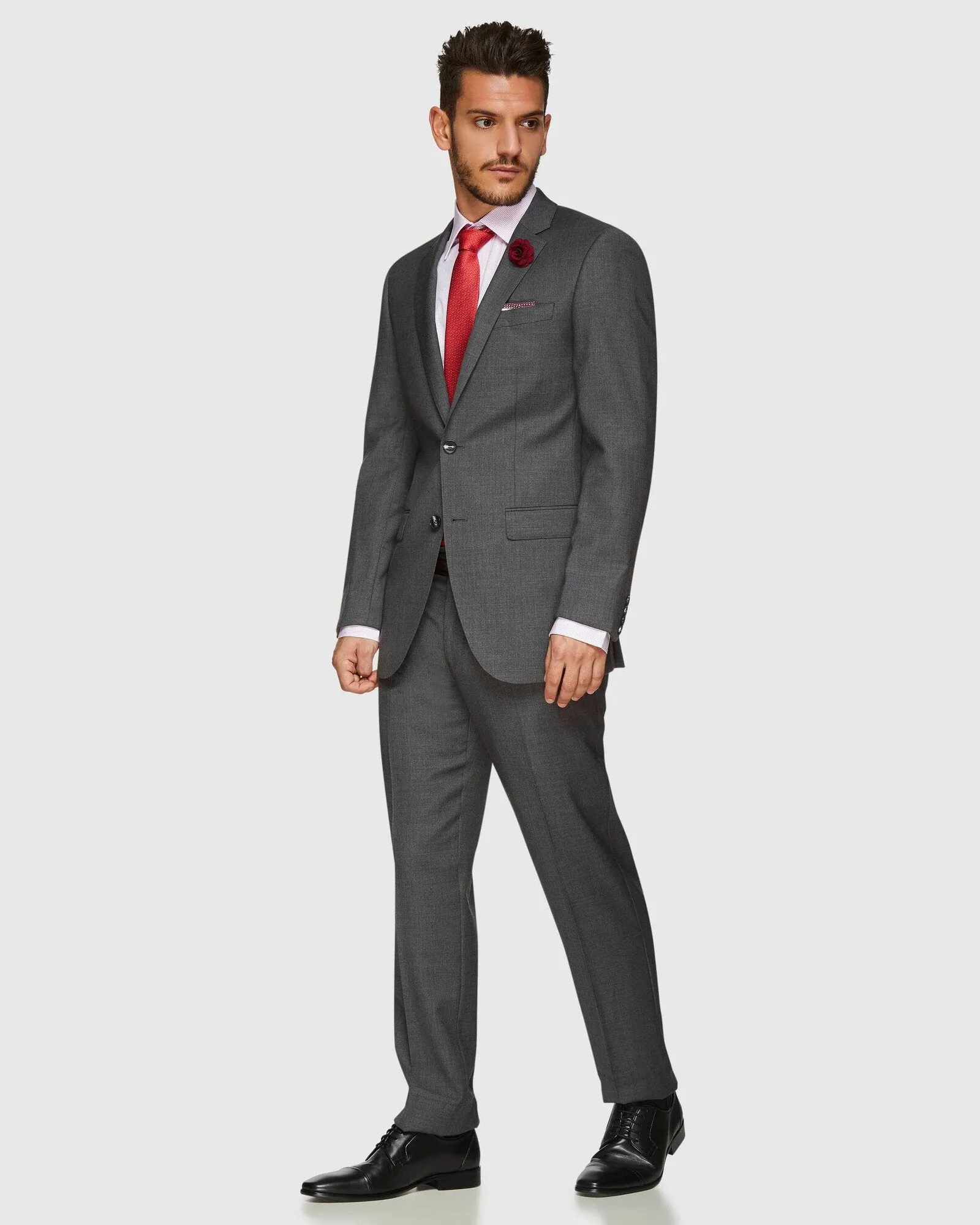 Big Mens Savile Row Abram Pure Wool Grey Suit Set