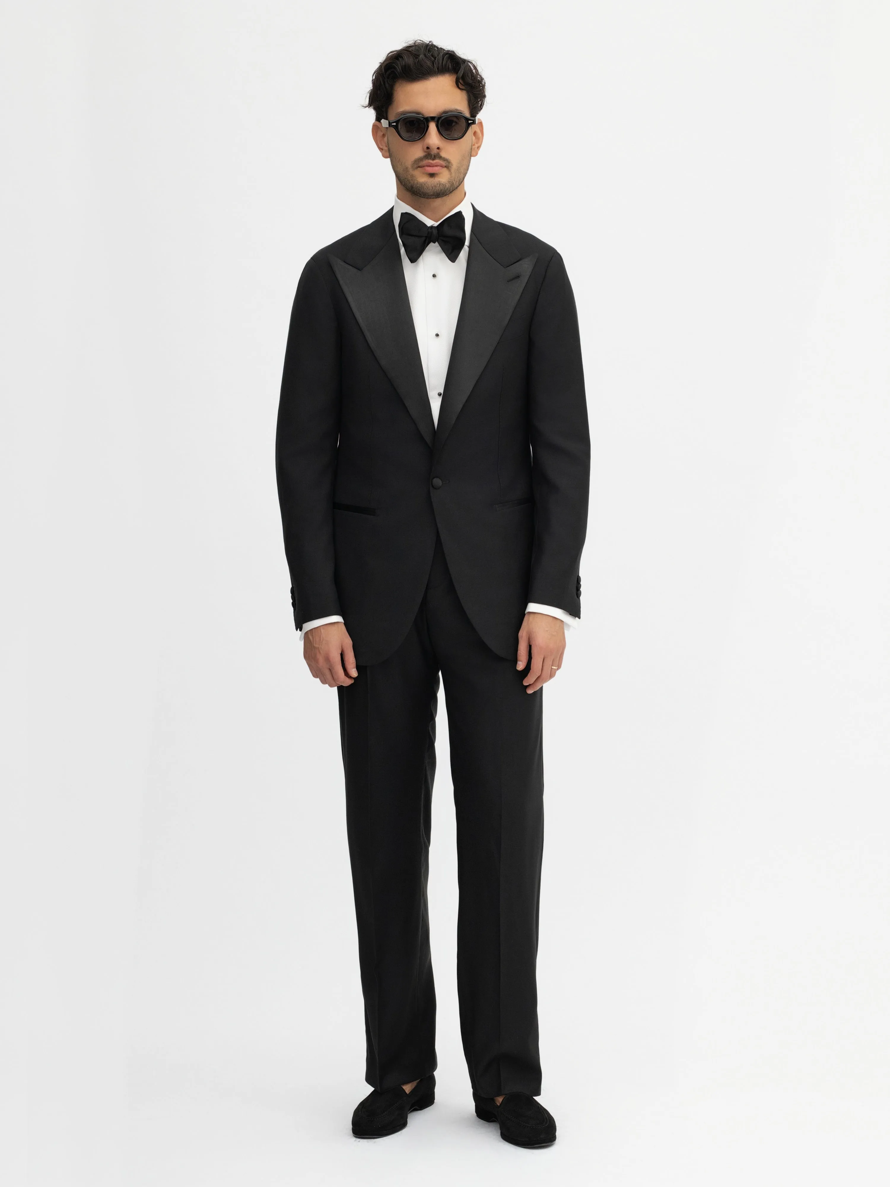 Black S130 Wool Tuxedo Jacket (SB)