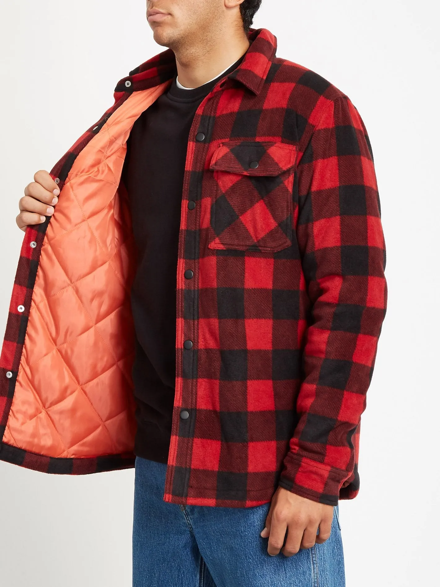 Bower Polar Fleece Jacket - RIO RED