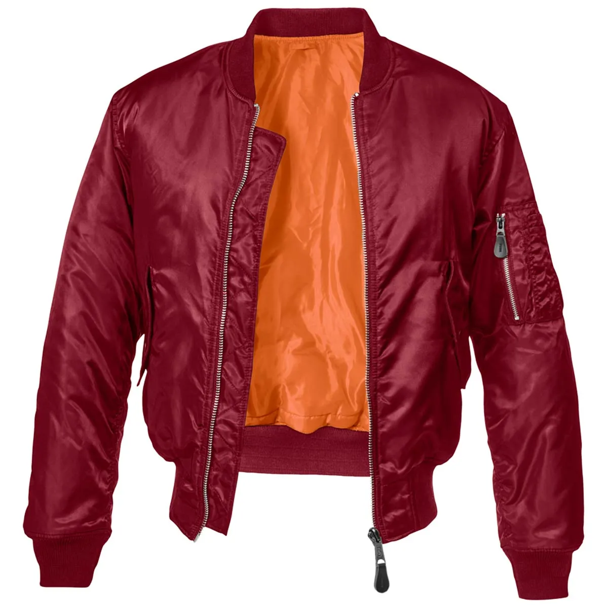 Brandit MA1 Bomber Flight Jacket Burgundy