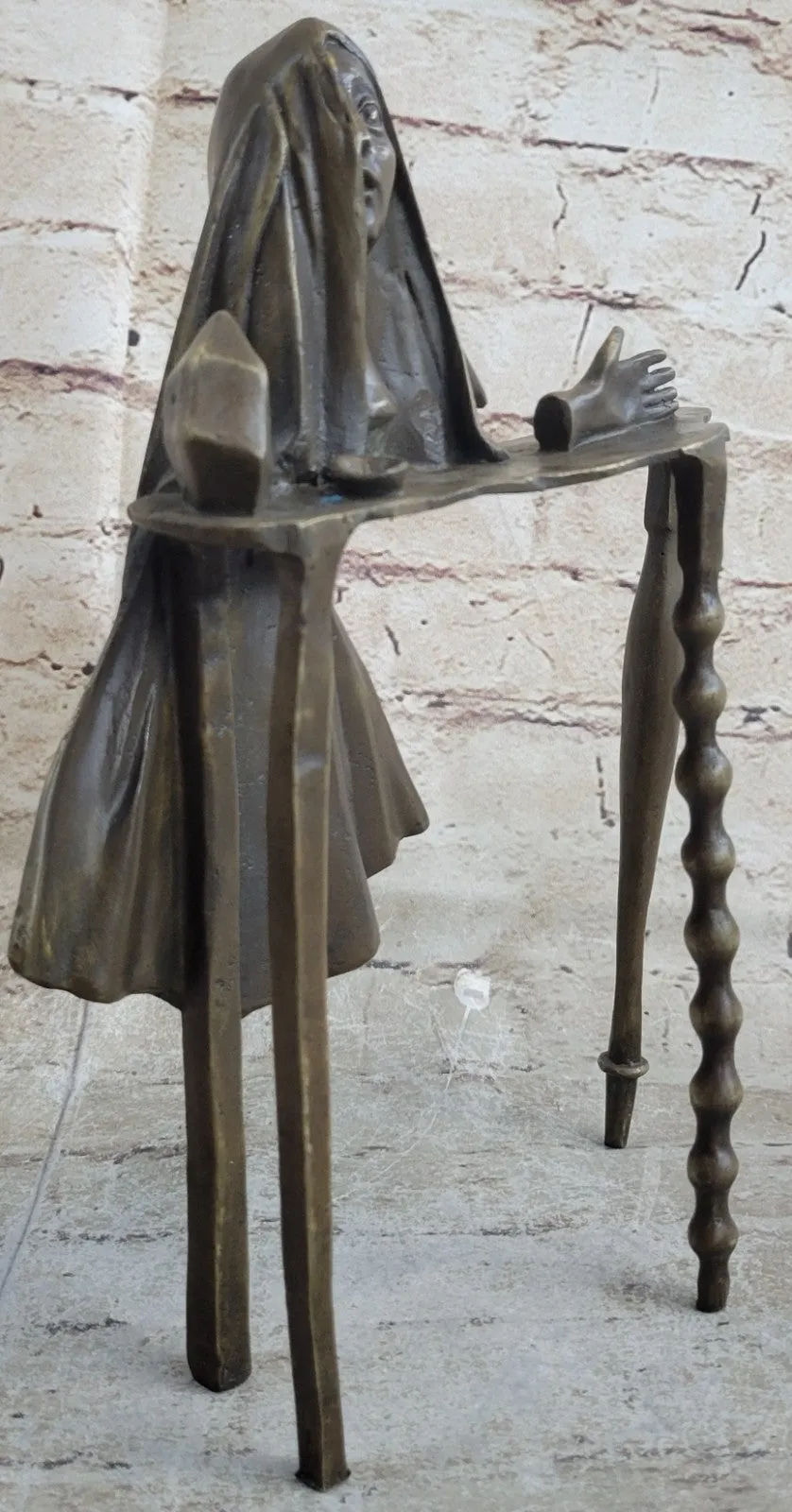 Bronze Sculpture Hot Cast Old Witch By Salvador Dali Home/Office Decor Figurine