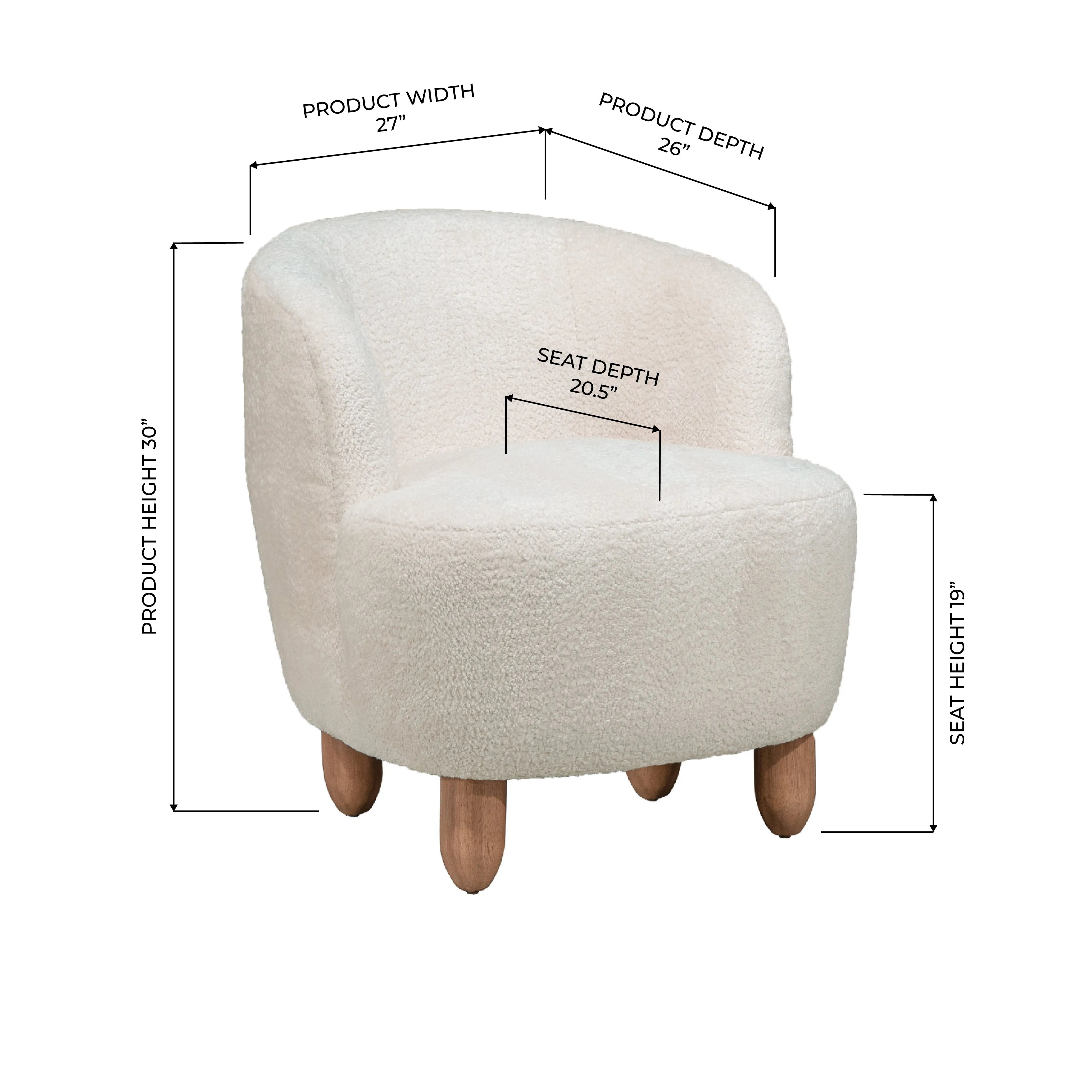 Burrow Chenille Sherpa Lounge Chair