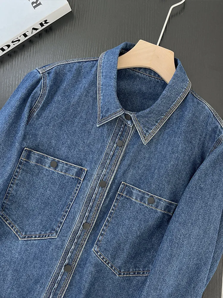 Buttoned Down Denim Top Jacket