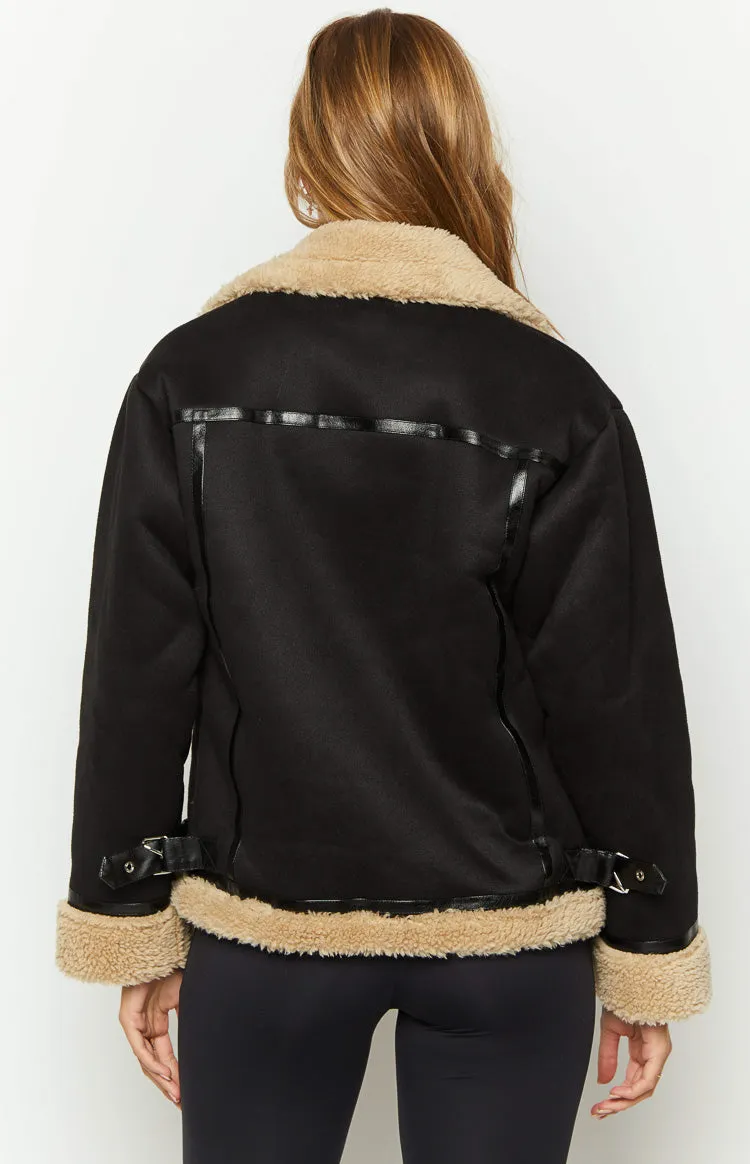 Calliope Black Aviator Jacket