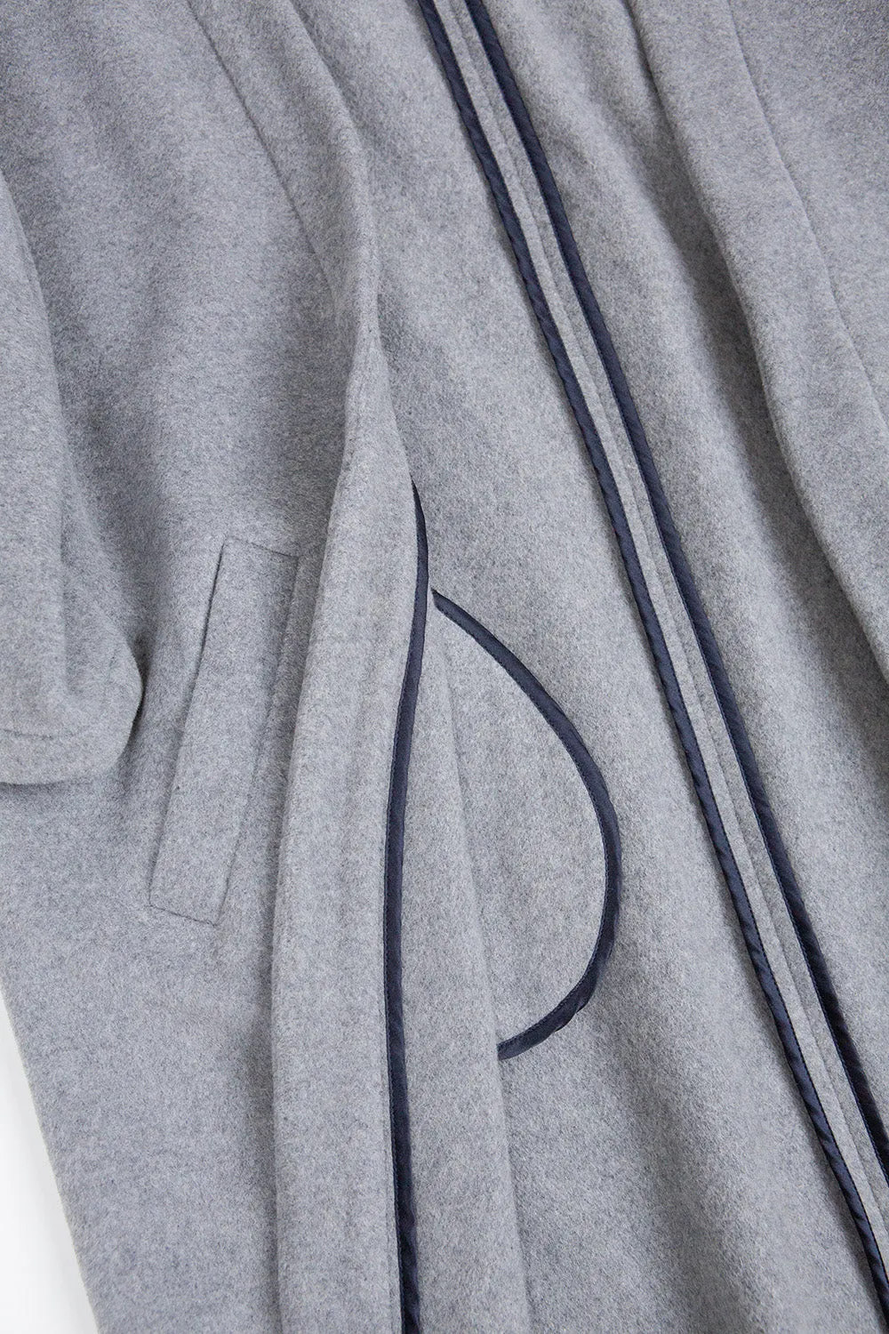 Clyde Cashmere Wool Coat in Light Grey