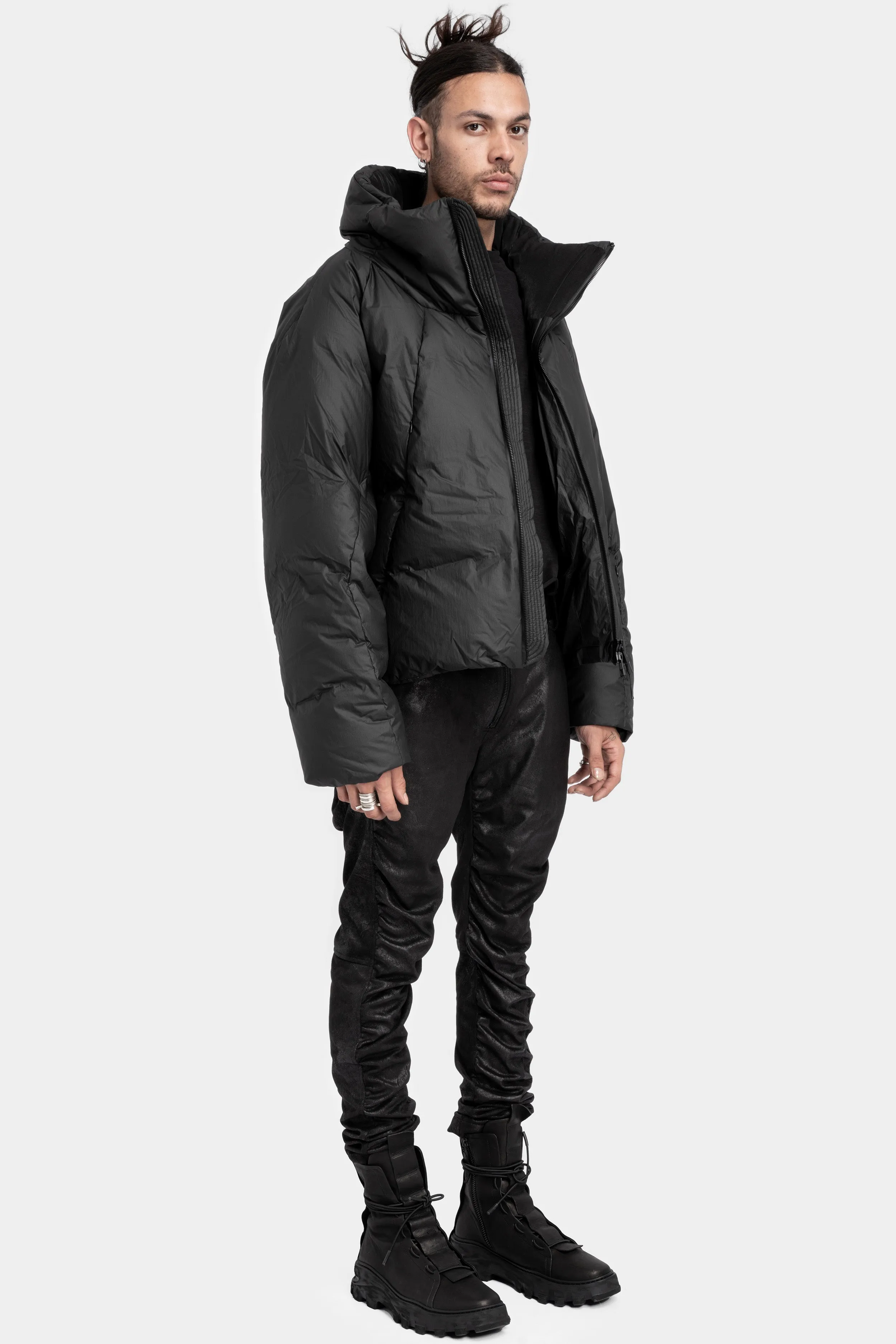 Coated retract down jacket