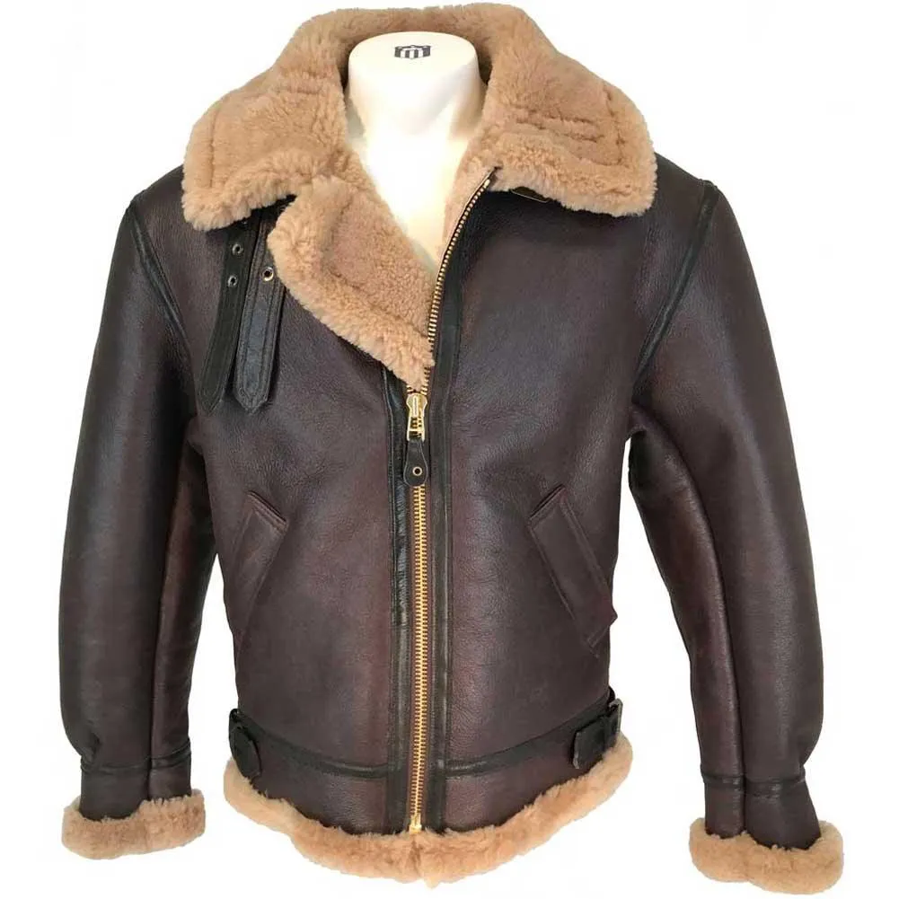 Cockpit USA Mens Spitfire B-3 Sheepskin Bomber Jacket SIZE 50 Final Sale - Ships Same Day