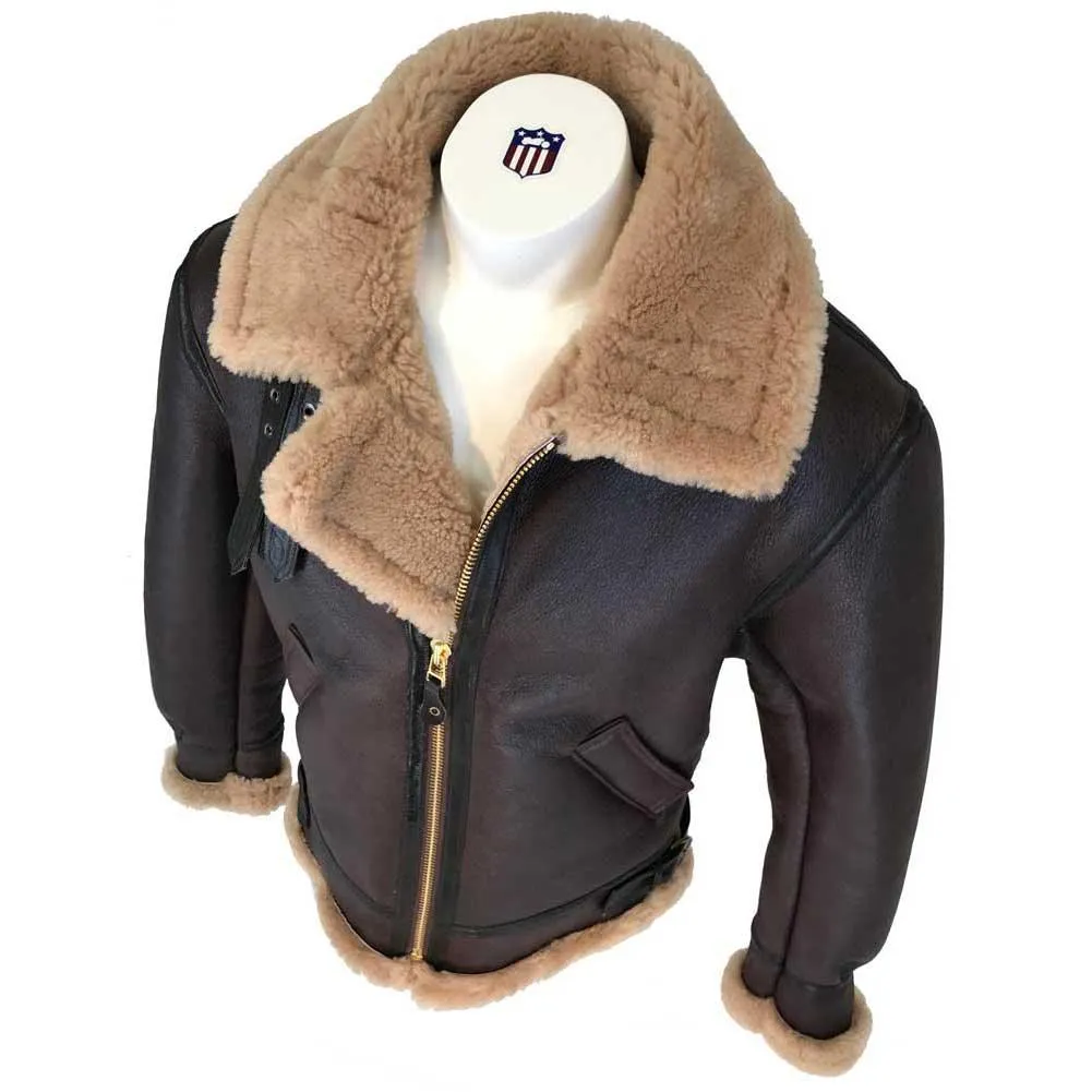 Cockpit USA Mens Spitfire B-3 Sheepskin Bomber Jacket SIZE 50 Final Sale - Ships Same Day