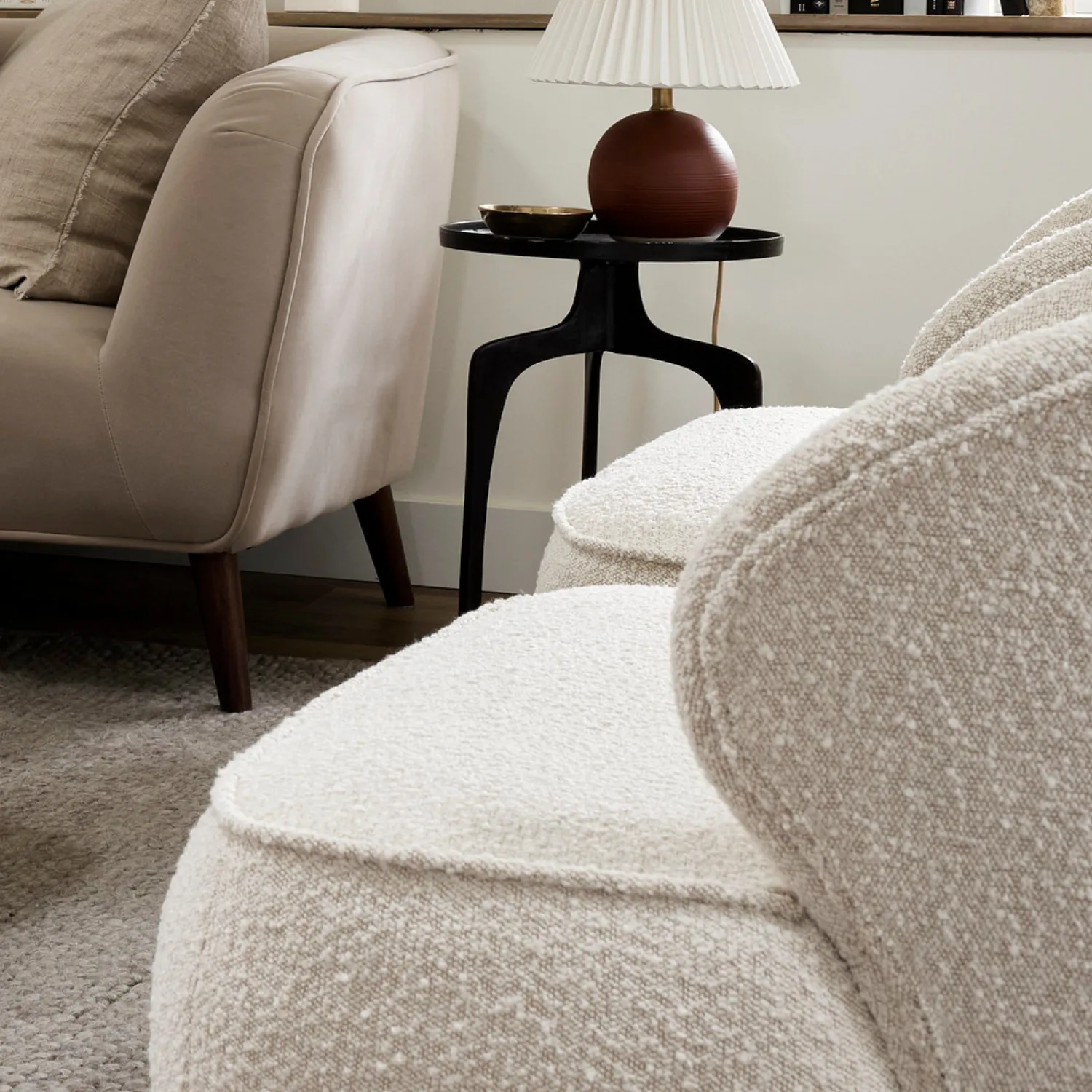 Cocoon Ivory Boucle Chair