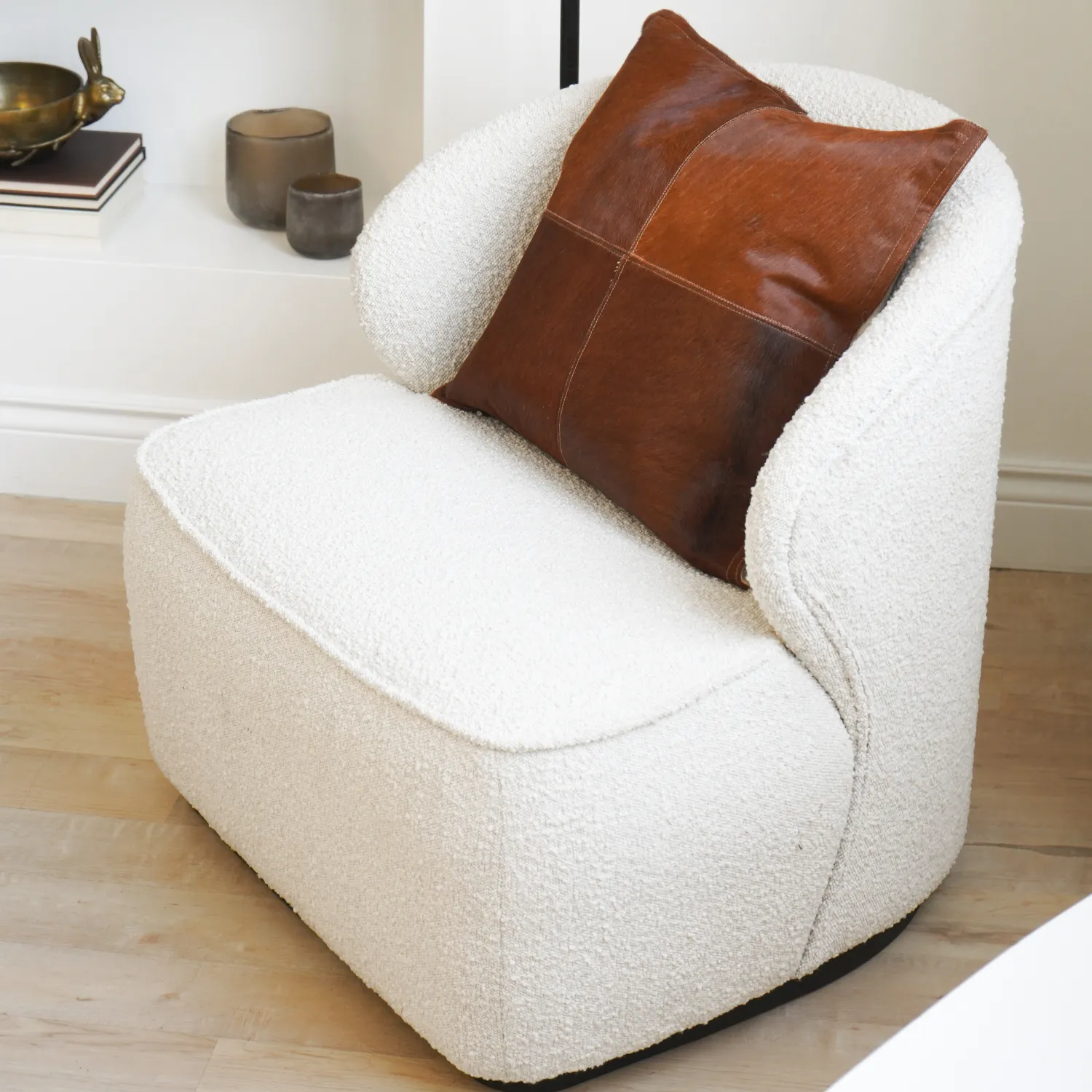 Cocoon Ivory Boucle Chair