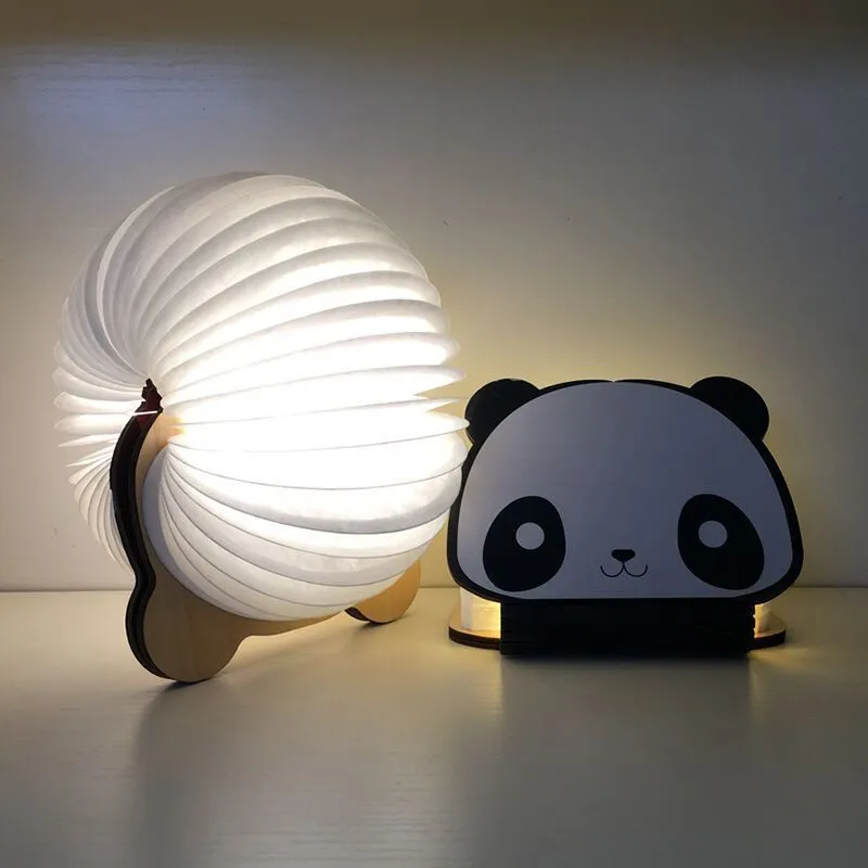 Colorful LED Folding Panda Book Light