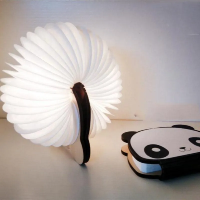 Colorful LED Folding Panda Book Light