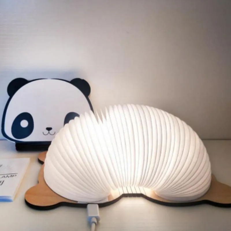 Colorful LED Folding Panda Book Light