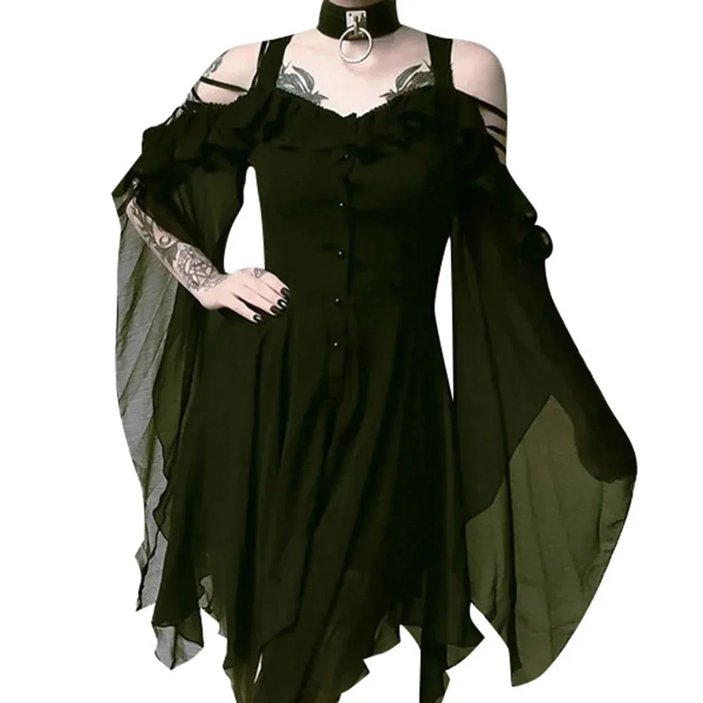 Cosplay Clothing Unique Irregular Hem Dress