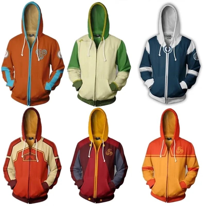 Cosplay Costume Hoodie- Avatar The Last Airbender