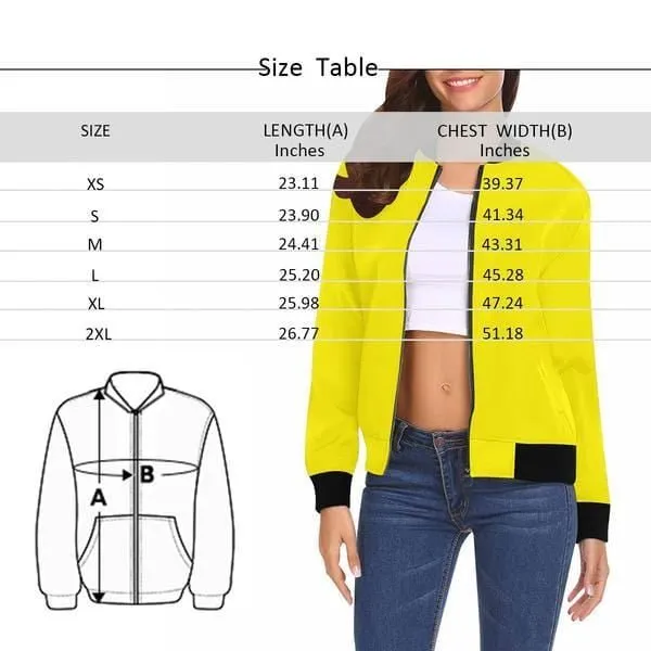 Custom Boyfriend Face Four-Pointed Star Women's Casual Jacket