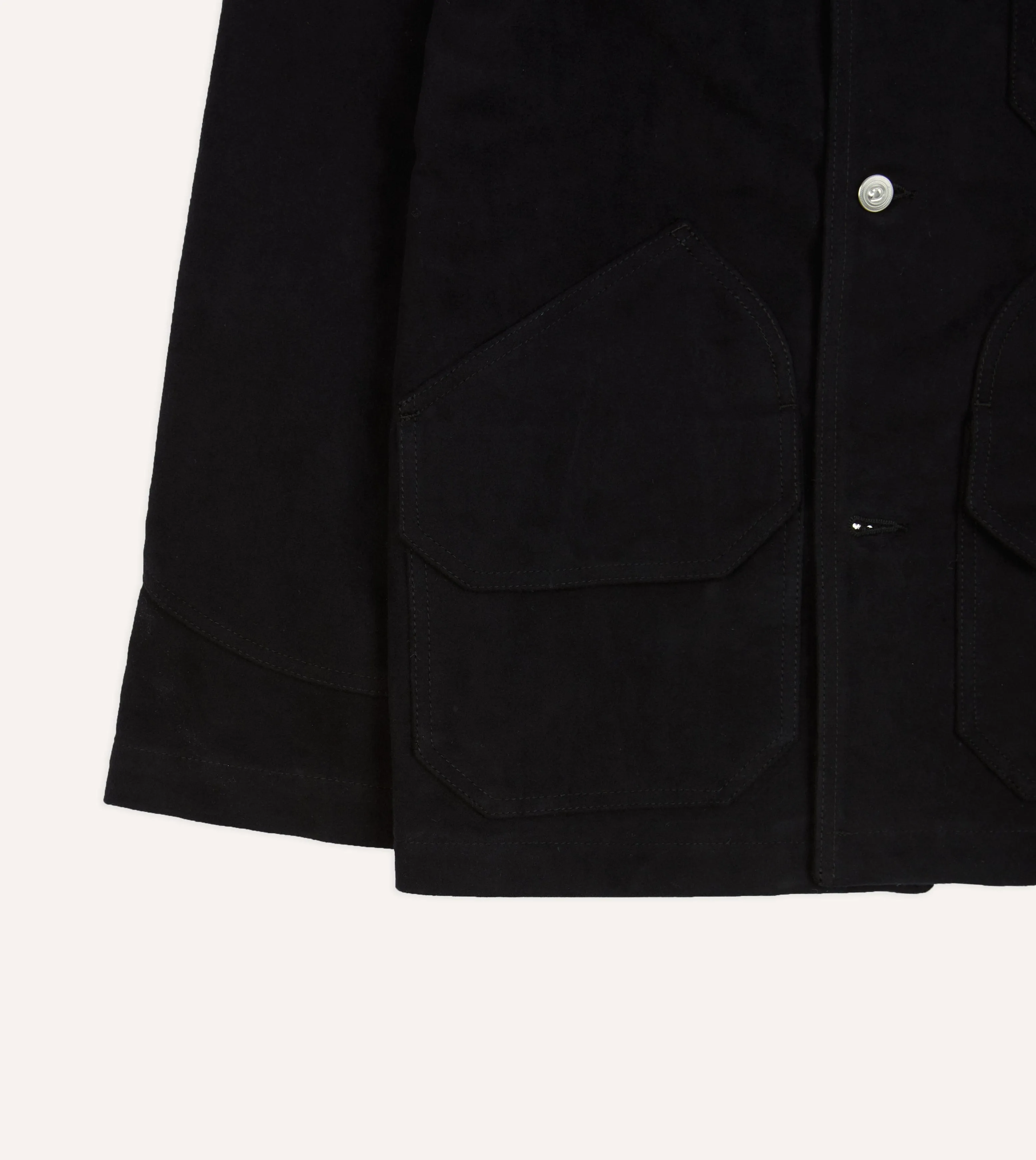 Dark Navy Moleskin Utility Jacket