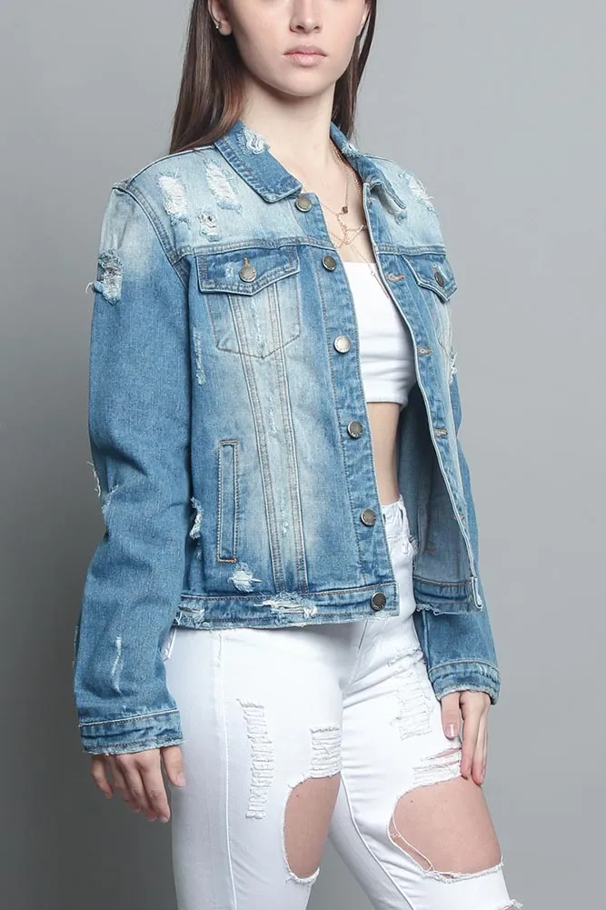 Distressed Denim Jacket