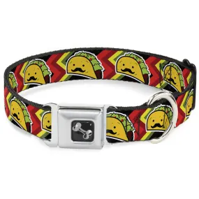 Dog Bone Seatbelt Buckle Collar - Taco Man by Buckle-Down