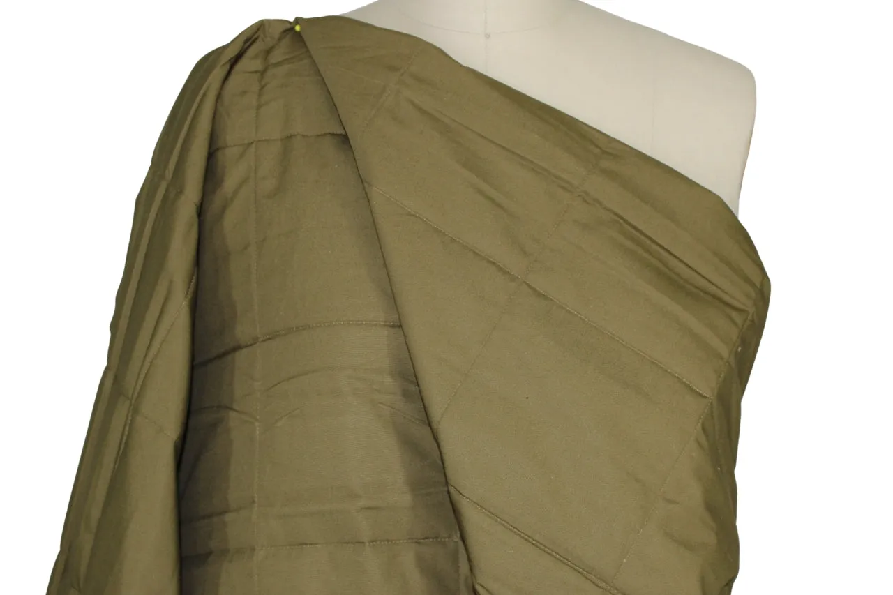 Double Faced Quilted Cotton Coating - Olive