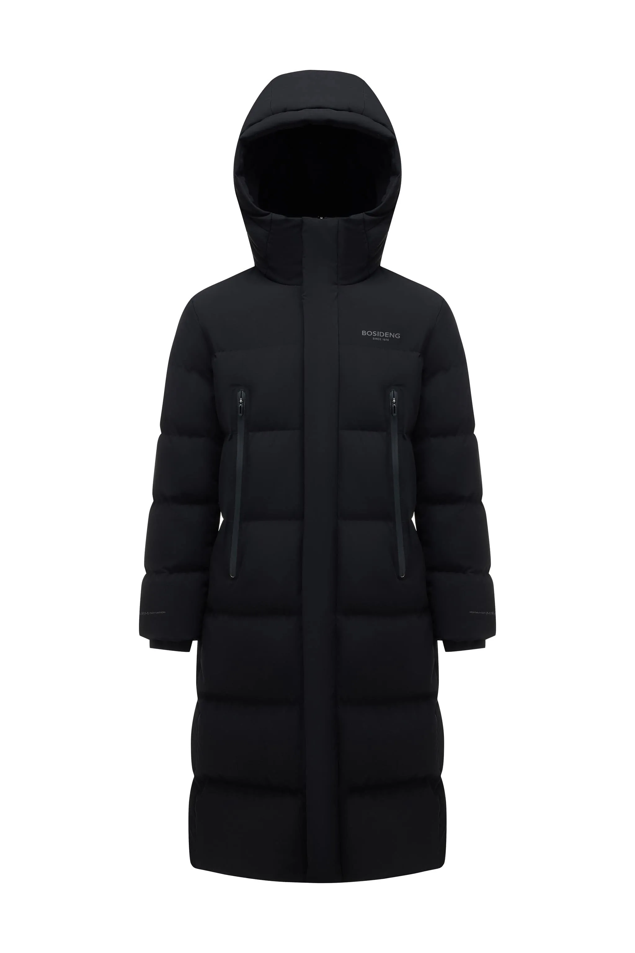 Full Length Sporty Style Hoody Down Coat