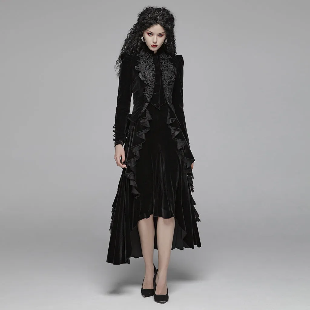 Goth Weft Vellet Short Coat