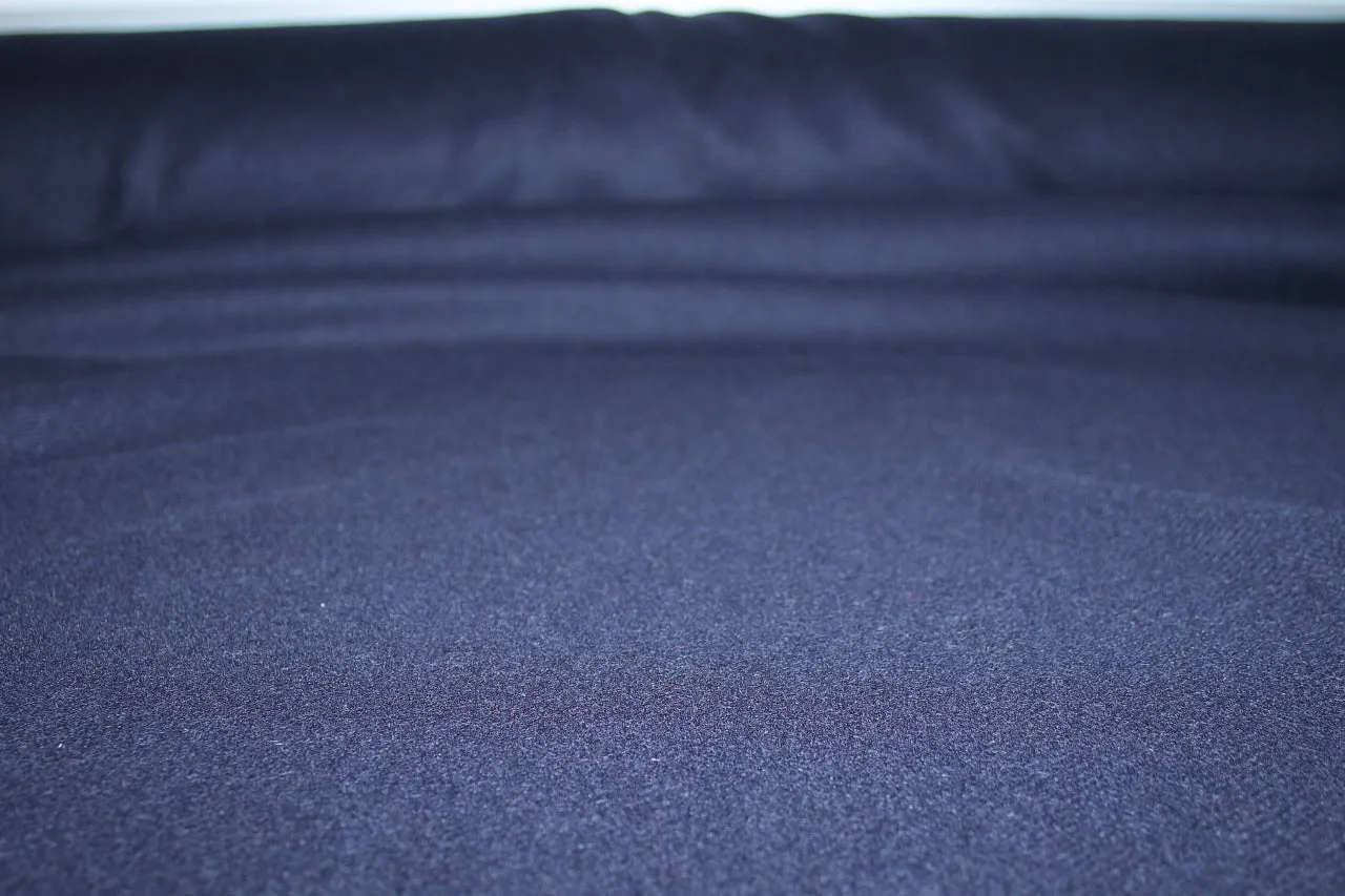 Herringbone Weave Camel Hair Coating - Dark Dark Navy