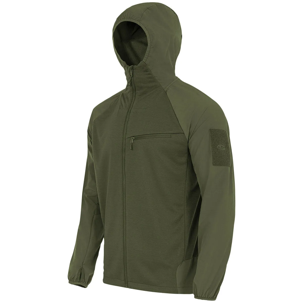 Highlander Hirta Hybrid Tactical Zip Hoodie Olive Green